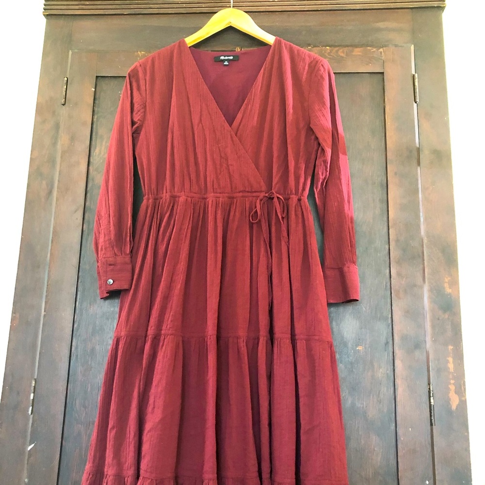 Madewell cotton peasant dress